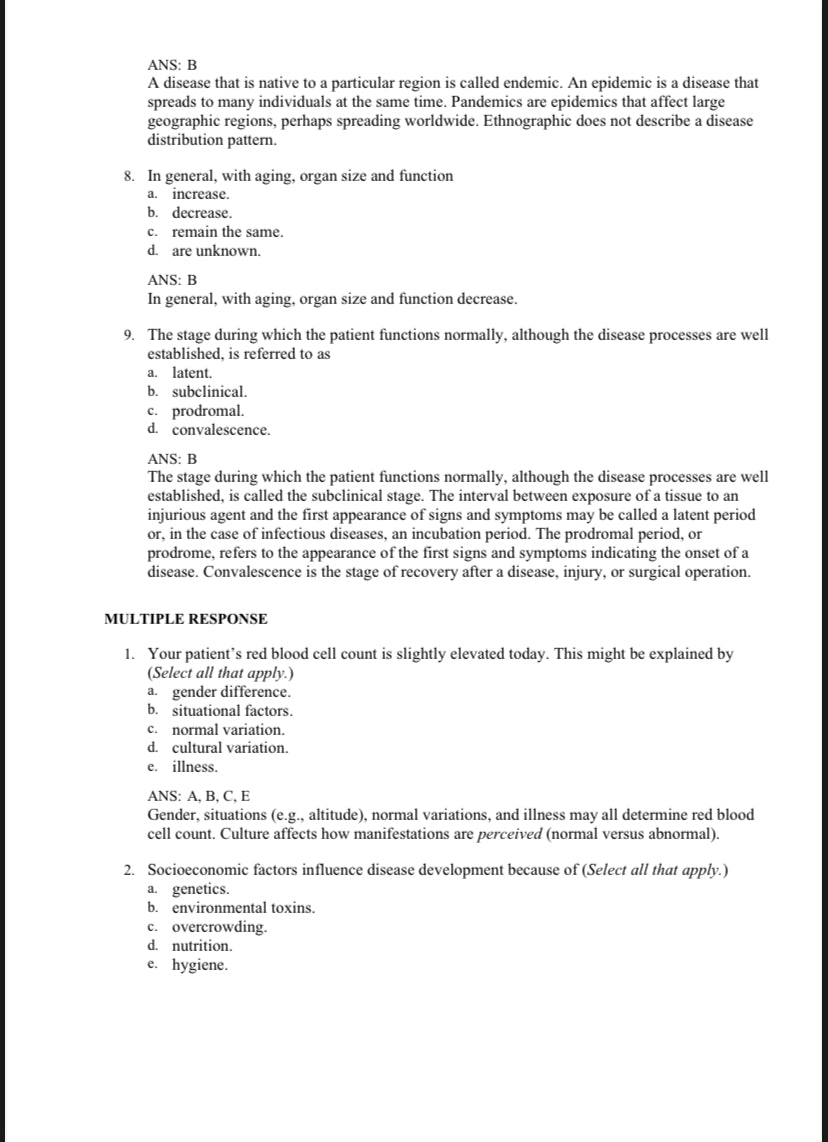 Test bank Pathophysiology, 7th Edition by Banasik