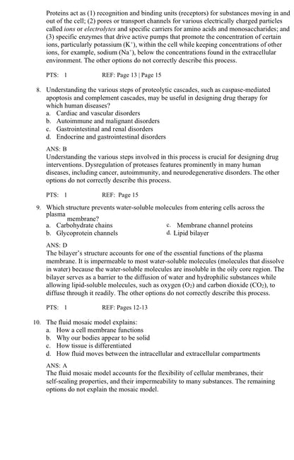 Test Bank Pathophysiology, 9th Edition by McCance