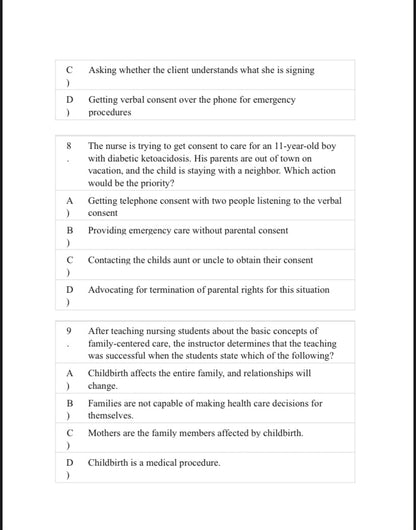 Test Bank Essentials of Maternity, Newborn and Women's Health Nursing 5th Edition by Ricci